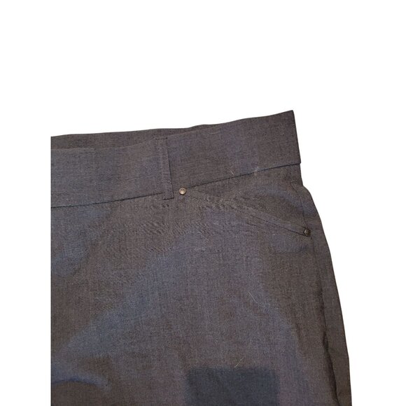 Avenue Womens Gray Petite Trousers Plus size  22 Button Closure Pocket Detail - Picture 3 of 9
